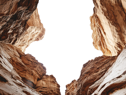 looking up at a canyon