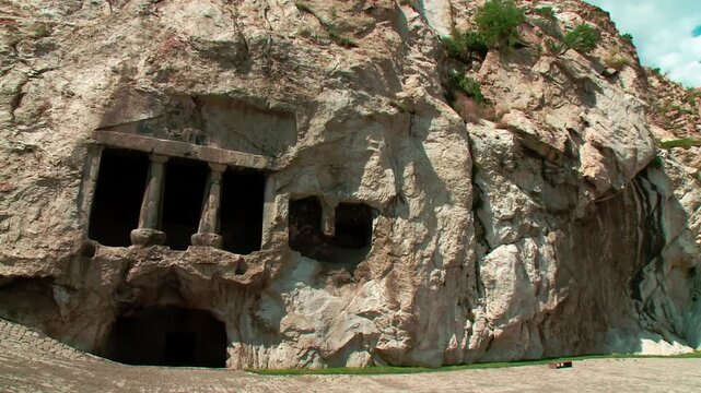 historical rock tomb, Iskilip Corum Turkey