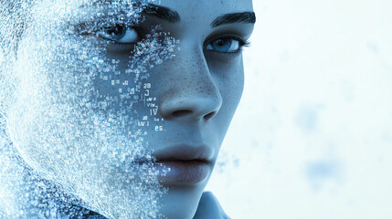 Close-up of abstract icy texture with gradient tones