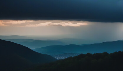 Fototapeta premium misty stormy sky