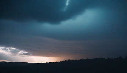 Fototapeta premium ethereal glow creates cinematic mystery cloudy sky setting stage atmosphere