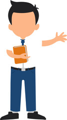 Junior High School Children Illustration