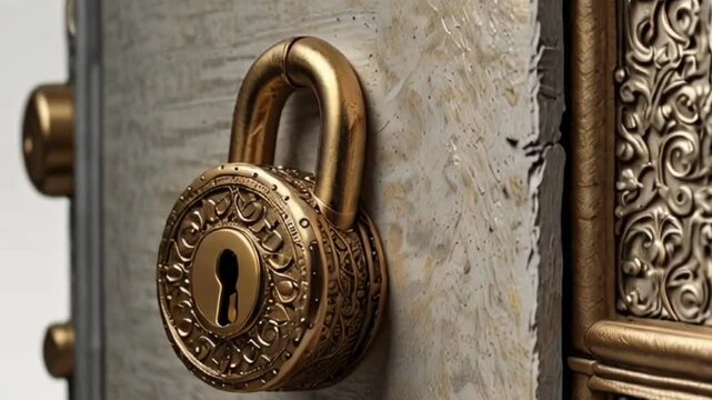 old lock on a door