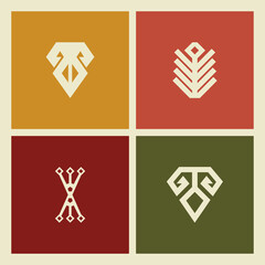 Traditional Turkish carpet and rug patterns. Anatolian motifs symbolizing fertility.