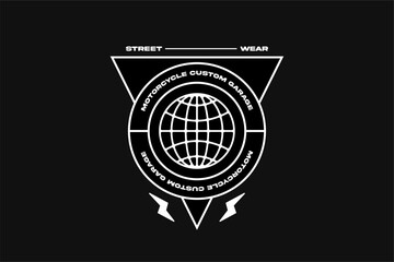 Streetwear modern fashion vector template, suitable for printing	