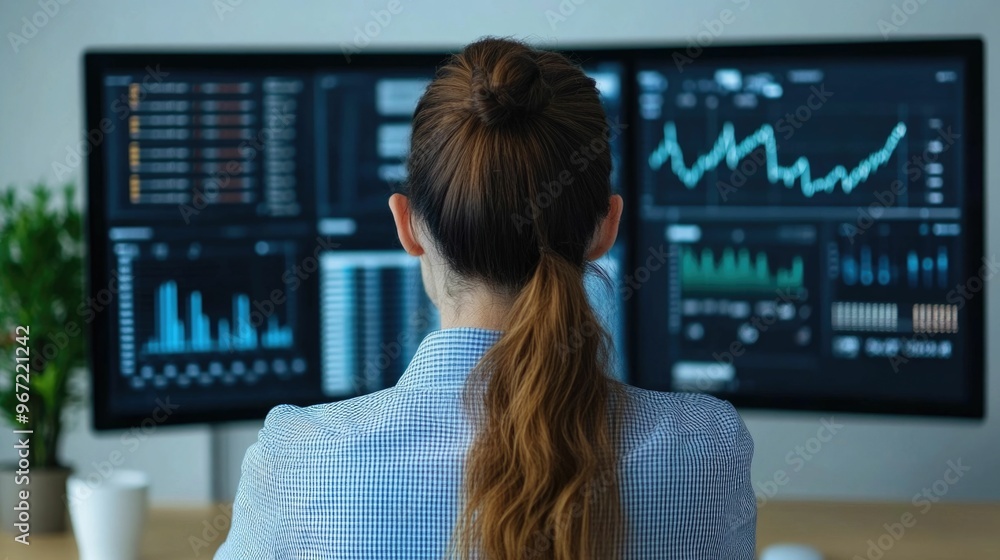 Aufkleber professional business analyst using advanced data analytics and insights to identify market trends u