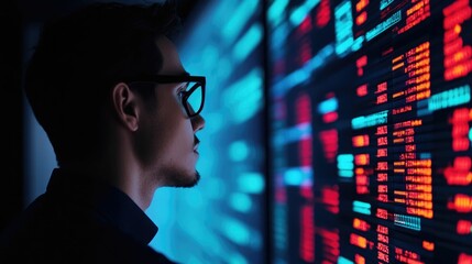 Fototapeta premium Business Analyst Leveraging Big Data Analytics to Uncover Market Trends and Growth Opportunities for Future Focused Strategy Development