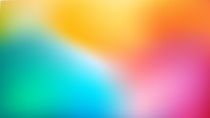 Vibrant and warm gradient background with hues of turquoise, orange, and pink. Perfect for summer designs.