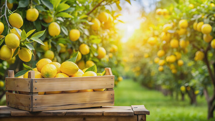 Fresh lemons on a sunny lemon farm ready for picking by farmers, lemon, farm, agriculture, ripe, fresh, harvesting, trees, sunny