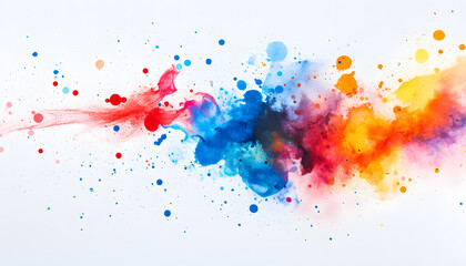 Obraz premium White Space with a Splash of Color Mostly white