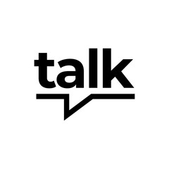 Modern Chat Talk Logo Design Vector Template