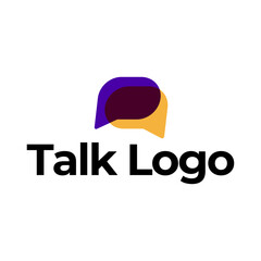 Fototapeta premium Modern Chat Talk Logo Design Vector Template