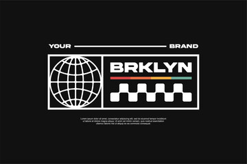 Streetwear modern fashion vector template, suitable for printing	