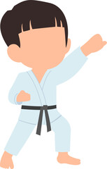 Kids Karate Illustration