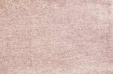 Natural fabric texture background. Simple and basic pattern textile. Coral pink colored cloth surface closeup.