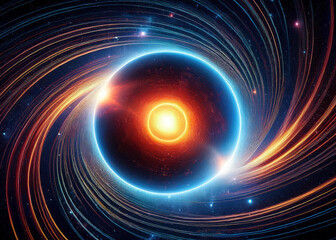 抽象的な青い光