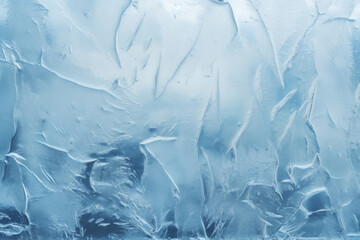 Obraz premium Processed collage of blue cold cracked ice surface texture. Background for banner, backdrop