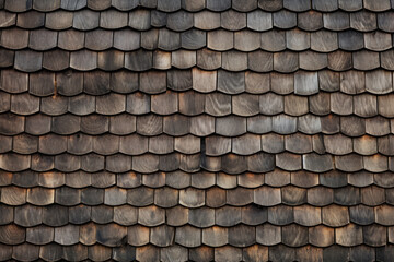 Processed collage of rustic barn roof shingles surface texture. Background for banner, backdrop