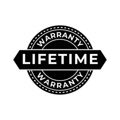 Obraz premium Set of Lifetime Warranty Stamp, Imprint, Seal Template in flat color. Vector Stock Illustration