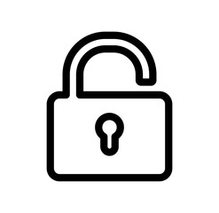 開錠　カギ　シンプルな黒のアイコン