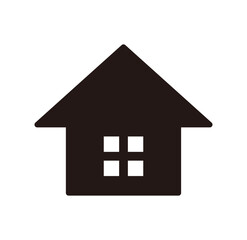 家　住宅　シンプルな黒のアイコン