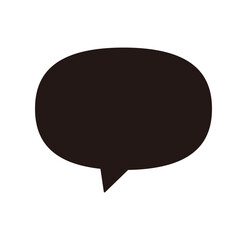 ふきだし　シンプルな黒のアイコン