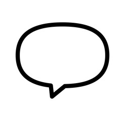 Naklejka premium ふきだし シンプルな黒のアイコン
