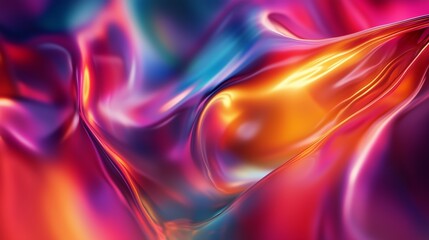Naklejka premium Colorful abstract waves of light and texture swirling in a mesmerizing formation at dusk or dawn