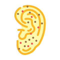 ear points acupuncture color icon vector. ear points acupuncture sign. isolated symbol illustration