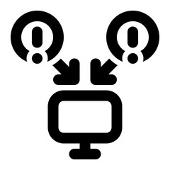 cyber attack, cyberattack, computer attack, hacking, risk, threat, computer security outline icon