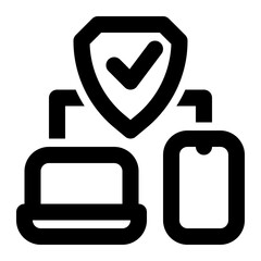 information technology, security, protection, it security, cyber security, digital security, safety outline icon