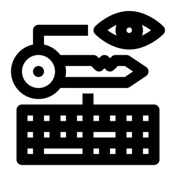 key eye keyboard security access clip art preview