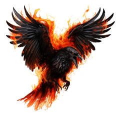 Fototapeta premium fire crow