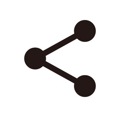 つながり　シンプルな黒のアイコン