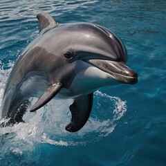 Naklejka premium dolphin jumping out of water