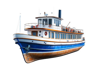 Naklejka premium a blue and white boat