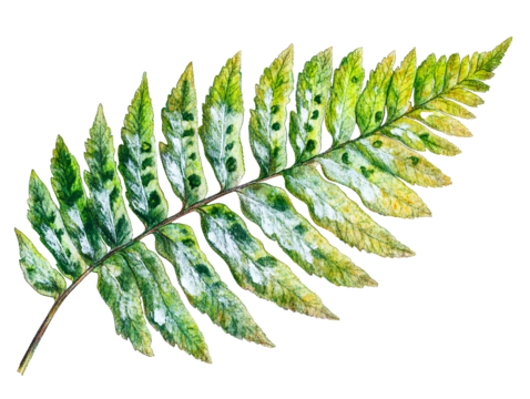 a green and white leaf