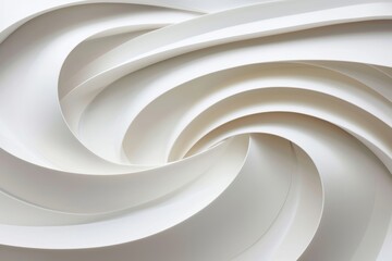 Obraz premium Abstract White Wave Background, Gentle Curves, Soft Focus, Ethereal and Muted Minimalism