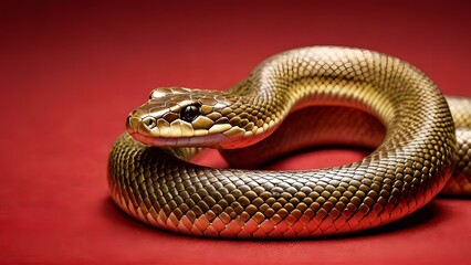 Fototapeta premium close up of a red snake