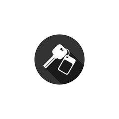 Car key sign icon isolated on transparent background