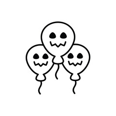 Halloween Balloons vector icon
