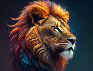 Naklejka premium Löwen König