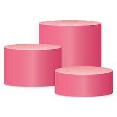 pink podium 3d element for product presentation transparent background