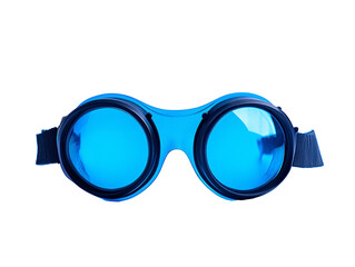 a pair of blue goggles