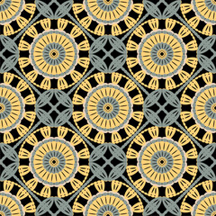 Pattern with crochet granny square wallpaper handmade decorative art design print 