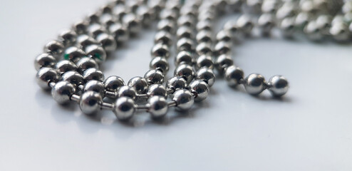 close up of a necklace