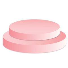 pink podium 3d element for product presentation transparent background