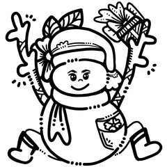 santa claus with christmas tree