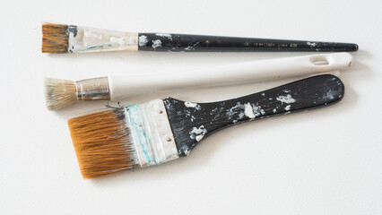 Obraz premium paint brushes isolated on white