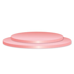 pink podium 3d element for product presentation transparent background